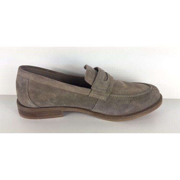 AllSaints Men\'s Sam Taupe Gray Penny Loafers EU 42 US 9